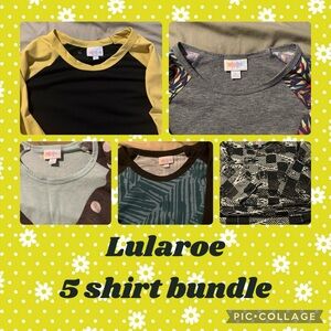 5 shirt Lularoe bundle in size large all in good condition!